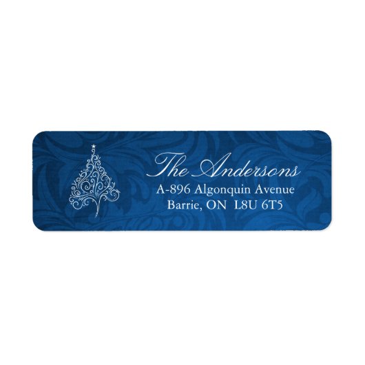 Classy Christmas Tree Address Labels (Vorne)