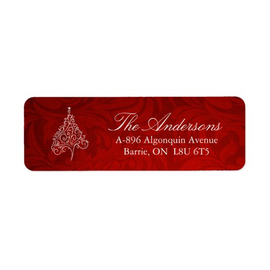 Classy Christmas Tree Address Labels (Vorne)