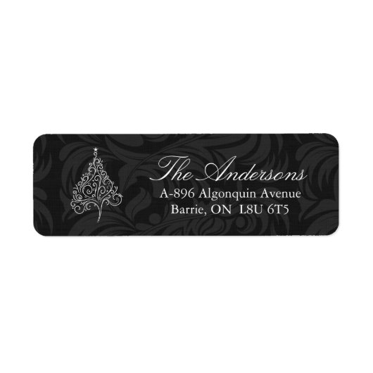 Classy Christmas Tree Address Labels (Vorne)