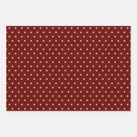 Classy Christmas Tree Red Gold Holiday Geschenkpapier Set (Vorderseite 3)