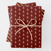 Classy Christmas Tree Red Gold Holiday Geschenkpapier Set (Beispiel)