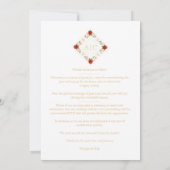 Classy Christmas Wedding Floral Wreath 2-Photo Save The Date (Rückseite)