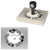 Classy Christmas Wreath mit Monogram Gummistempel (Stempel)