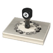 Classy Christmas Wreath mit Monogram Gummistempel (Stempel)