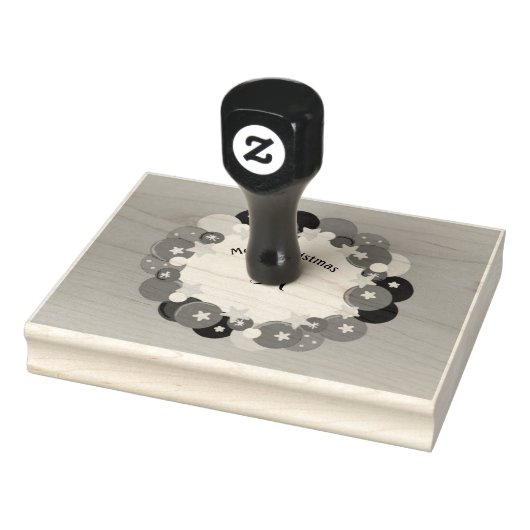 Classy Christmas Wreath mit Monogram Gummistempel (Stempel)