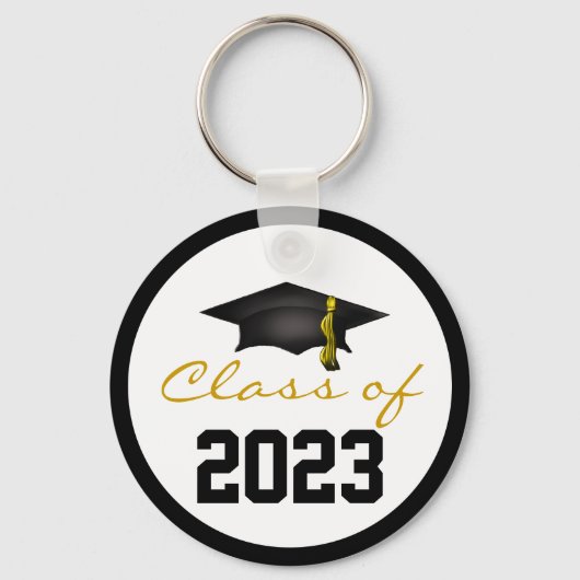Classy Class of 2023 Graduation Cap Schlüsselanhänger (Vorderseite)