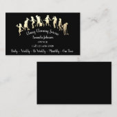 Classy Cleaning Services Gold Logo Maid Black Visitenkarte (Vorne/Hinten)