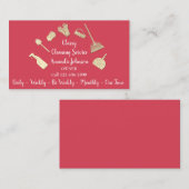 Classy Cleaning Services Gold Logo Maid Klasse Visitenkarte (Vorne/Hinten)