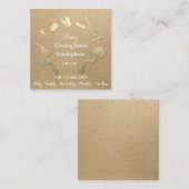 Classy Cleaning Services Gold Logo Maid Kraft Öko Quadratische Visitenkarte (Vorne/Hinten)