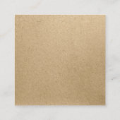 Classy Cleaning Services Gold Logo Maid Kraft Öko Quadratische Visitenkarte (Rückseite)