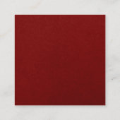 Classy Cleaning Services Gold Logo Maid Kraft Red Quadratische Visitenkarte (Rückseite)