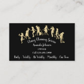 Classy Cleaning Services Gold-Logo-Maid Visitenkarte (Vorderseite)