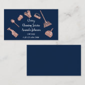Classy Cleaning Services Gold Logo MaidRoseGlitter Visitenkarte (Vorne/Hinten)