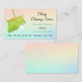 Classy Cleaning Services Holograph Ombre Glitzer Visitenkarte (Vorne/Hinten)