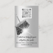 Classy Cleaning Services House Behalte QRCode Gray Visitenkarte (Rückseite)