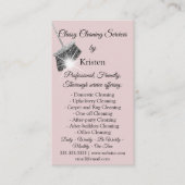 Classy Cleaning Services House Behalte QRCode Pink Visitenkarte (Vorderseite)