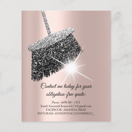 Classy Cleaning Services House Behaltend Rose Silv Flyer (Hinten)