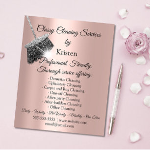 Classy Cleaning Services House Behaltend Rose Silv Flyer