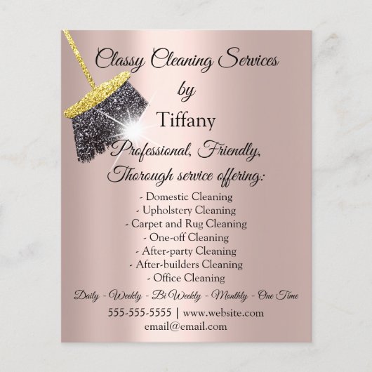 Classy Cleaning Services House Keeping Residencial Flyer (Vorne)