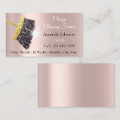 Classy Cleaning Services Maid Gold Silver Rose Visitenkarte (Vorne/Hinten)