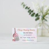 Classy Cleaning Services Visitenkarte (Stehend Vorderseite)