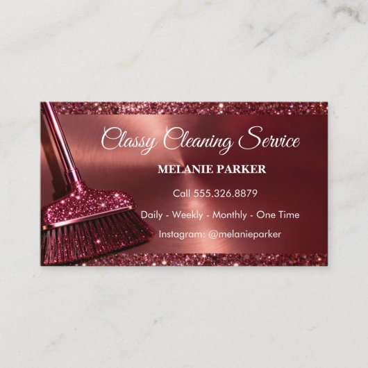 Classy Cleaning Services Visitenkarte (Vorderseite)