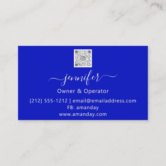 Classy Cleaning Trash Removal Maid Gold Logo QR Visitenkarte (Rückseite)