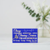 Classy Cleaning Trash Removal Maid Gold Logo QR Visitenkarte (Stehend Vorderseite)