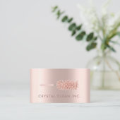 Classy Clearing Service Duster Rose Gold Visitenkarte (Stehend Vorderseite)