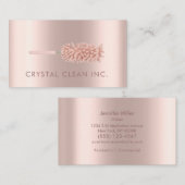 Classy Clearing Service Duster Rose Gold Visitenkarte (Vorne/Hinten)