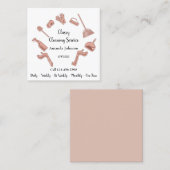 Classy Clearing Service Gold Logo Haushaltshilfe G Quadratische Visitenkarte (Vorne/Hinten)