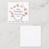 Classy Clearing Service Gold Logo Maid House Coppe Quadratische Visitenkarte (Vorne/Hinten)