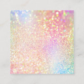 Classy Clearing Services Holograph Gold Glitzer Quadratische Visitenkarte (Rückseite)