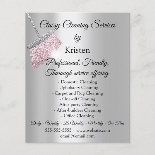 Classy Clearing Services House Behalte Grau Pink F Flyer (Vorne)