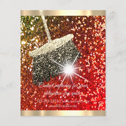 Classy Clearing Services House Behaltend Roter Gli Flyer (Hinten)