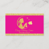 Classy Clearing Services Logo Maid gold Business C Visitenkarte (Vorderseite)