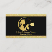Classy Clearing-Services-Logo "Maid gold" Visitenkarte (Vorderseite)