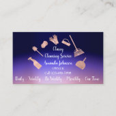 Classy Clearing Services Logo Rose Navy Visitenkarte (Vorderseite)