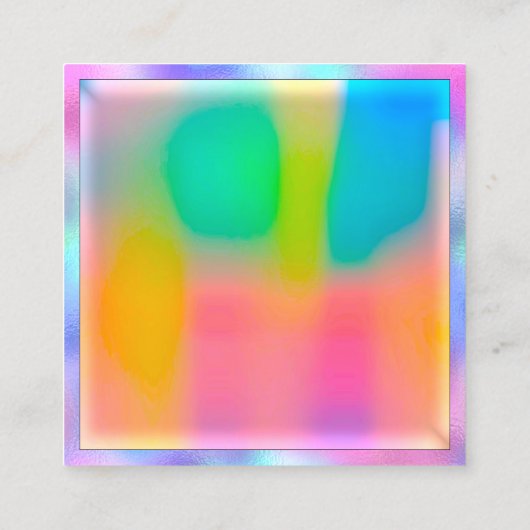 Classy Clearing Services Ombre Pink Gold Glitzer Quadratische Visitenkarte (Rückseite)