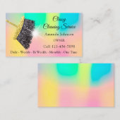 Classy Clearing Services Ombre Pink Gold Glitzer Visitenkarte (Vorne/Hinten)