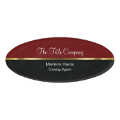 Classy Closing Agent Real Anwesen Namenschild (Vorderseite)