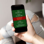 Classy Cocktail Green & Red Bach & Boujee Weekend Einladung