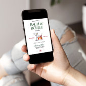 Classy Cocktail Green & Red Bach & Boujee Weekend Einladung