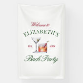 Classy Cocktails Green & Red Girl's Club Banner (Vertikal)