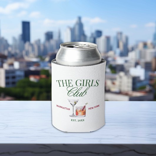 Classy Cocktails Green & Red Girl's Club Dosenkühler