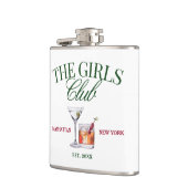Classy Cocktails Green & Red Girl's Club Flachmann (Links)