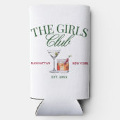 Classy Cocktails Green & Red Girl's Club Selters Dosenkühler (Rückseite)