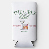 Classy Cocktails Green & Red Girl's Club Selters Dosenkühler (Vorderseite)