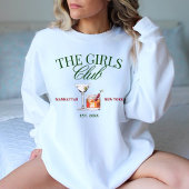 Classy Cocktails Green & Red Girl's Club Sweatshirt