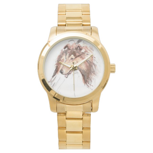Classy Collie Watch von Hevener Armbanduhr (Vorderseite)